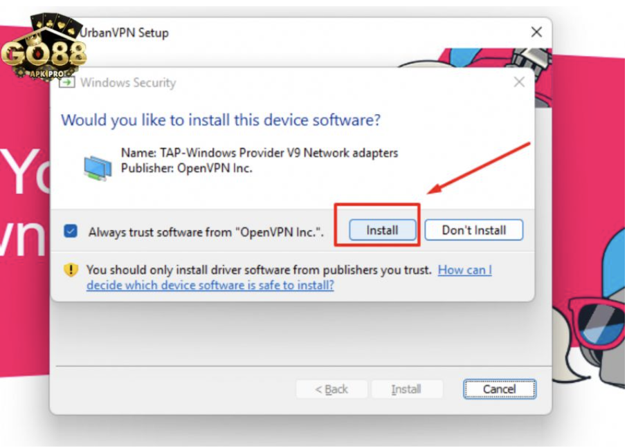 Nhấn vào Install để hoàn tất cài đặt ứng dụng về máy tính