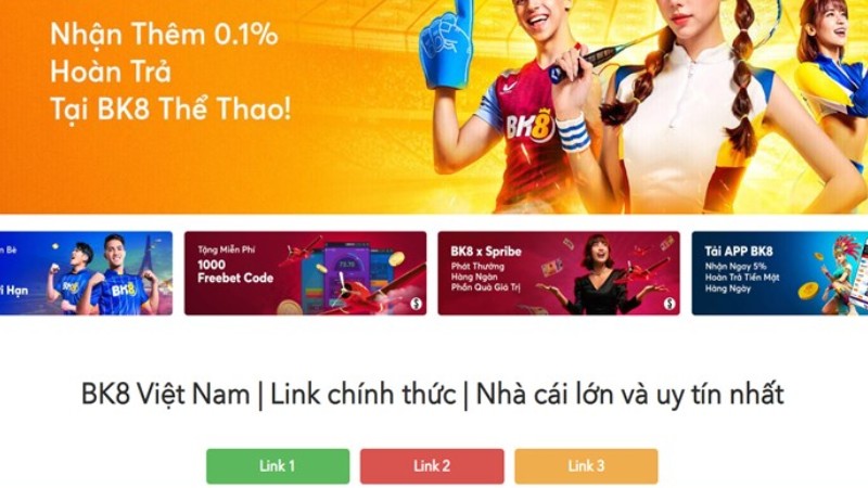 Lỗi khi truy cập link BK8