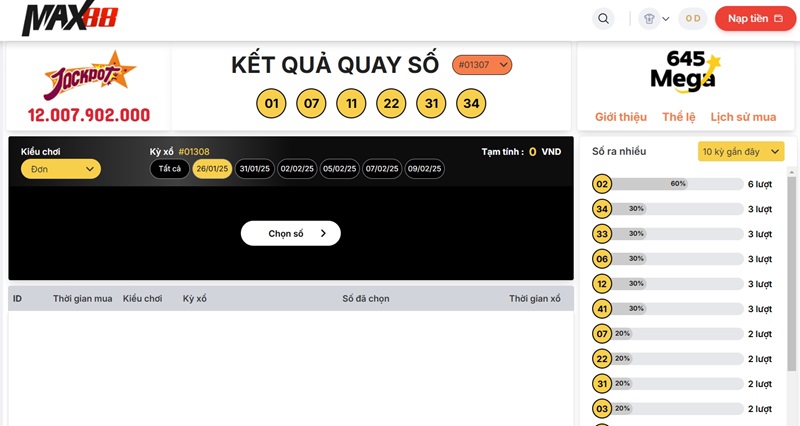 Giới thiệu xổ số Mega Max88